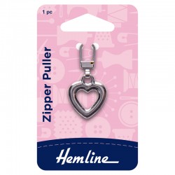 Heart: Silver: Zipper...
