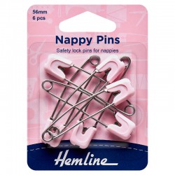 Pink Nappy Pins: 56mm:...