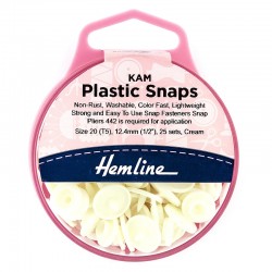 Cream: Kam Plastic Snaps:...