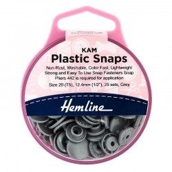 Grey: Kam Plastic Snaps:...