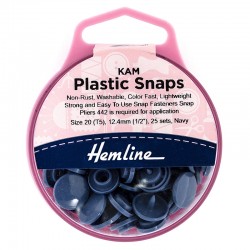 Navy: Kam Plastic Snaps:...