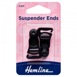 Suspender Ends: Black - 1...