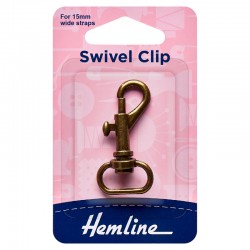 Swivel Clip:15mm: Bronze -...
