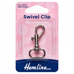 Swivel Clip:15mm: Nickel -...