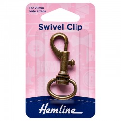 Swivel Clip:20mm: Bronze -...